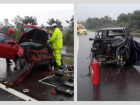 Em Rio Verde, dois carros batem de frente, motor é arrancado e três pessoas ficam feridas na BR-163