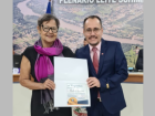 Lucy de Melo Oliveira é condecorada com Moção de Congratulação da Câmara Municipal de Coxim  