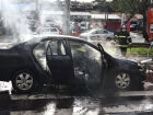 Explosão provoca incêndio e destrói veículo em Campo Grande