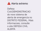 Defesa Civil testa aviso de desastre via celular no DF, GO, MS e MT