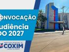 Prefeitura de Coxim convoca audiência pública para discutir a Lei de Diretrizes Orçamentárias de 2027
