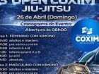 No próximo dia 26 de abril acontece o 3&ordm; Open Coxim de Jiu-Jitsu