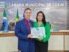 Glenda Melo é homenageada com Moção de Congratulação da Câmara de Coxim por indicação do vereador  Johnny Guerra Gai