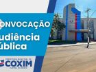 Prefeitura de Coxim e Câmara de Vereadores convocam população para audiência pública sobre metas fiscais de 2026 