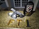 Polícia Militar em Coxim apreende pistola, munições, moto e celular após abordagem a motociclista