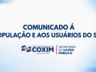 Prefeitura de Coxim publica comunicado à população e aos usuários do SUS 