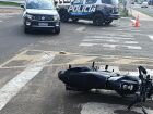 Grave acidente envolvendo motocicleta é registrado na avenida Virgínia Ferreira em Coxim