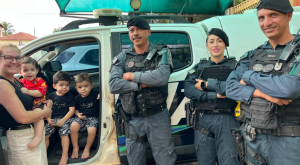 Policia Militar participa de anivers&aacute;rio de pequeno admirador em Coxim