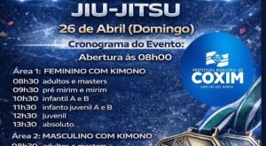 No pr&oacute;ximo dia 26 de abril acontece o 3&ordm; Open Coxim de Jiu-Jitsu
