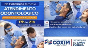 Policl&iacute;nica em Coxim tem hor&aacute;rio estendido para atendimento odontol&oacute;gico