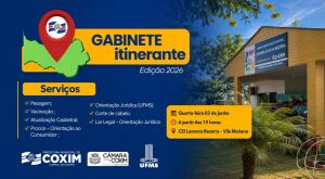 Gabinete Itinerante leva servi&ccedil;os p&uacute;blicos essenciais &agrave; Vila Mariana em Coxim na pr&oacute;xima quarta-feira, 03 de junho 