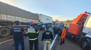 Irm&atilde;o e cunhada de ex-prefeito de Sonora est&atilde;o entre v&iacute;timas de grave engavetamento na BR-163 em Coxim 