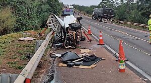 Motorista de Fiorino morre em grave acidente na BR-163 entre Rio Verde e S&atilde;o Gabriel do Oeste