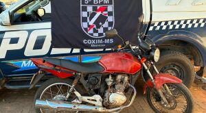 Pol&iacute;cia Militar localiza moto utilizada em tentativa de homic&iacute;dio em Coxim