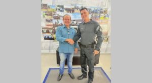Presidente da Associa&ccedil;&atilde;o Comercial de Coxim visita comando do 5&ordm; Batalh&atilde;o de Pol&iacute;cia Militar e refor&ccedil;a uni&atilde;o pela seguran&ccedil;a de Coxim