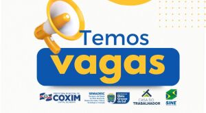Prefeitura de Coxim informa: Novas vagas de emprego dispon&iacute;veis no SINE