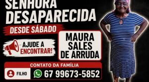 Voc&ecirc; viu a dona Maura? Coxinense est&aacute; desaparecida desde s&aacute;bado e fam&iacute;lia pede ajuda