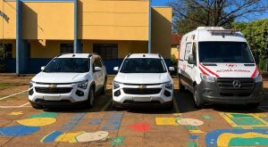 Pedro Gomes refor&ccedil;a frota municipal com tr&ecirc;s novos ve&iacute;culos, incluindo ambul&acirc;ncia UTI m&oacute;vel