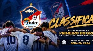 Coxim lidera grupo e garante decis&atilde;o em casa nas quartas do Sul-Mato-Grossense Sub-17
