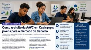 AAVC em Coxim abre inscri&ccedil;&otilde;es para curso gratuito que prepara jovens de 14 a 24 anos para o mercado de trabalho