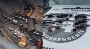 Arsenal de guerra com fuzil s&atilde;o encontrados escondidos sob assoalho de carro em MS