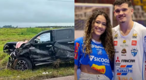 Beb&ecirc; de 5 meses e tia seguem internadas ap&oacute;s acidente que matou casal em MS; jogador est&aacute; em estado grave