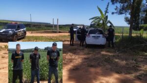 Três ladrões acabam preso após furtarem residências em São Gabriel do Oeste