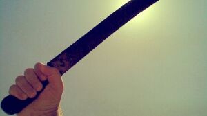 Armado com facão, homem ameaça matar mãe e a irmã