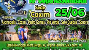 Coxim recebe a 7ª rodada da Copa Assomasul neste sábado