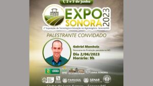 Expo Sonora terá ciclo de palestras sobre a agricultura e a pecuária do MS
