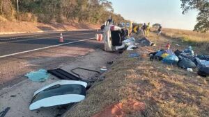 Genro e sogra morreram em acidente na BR-163 entre Coxim e Sonora; adolescente e criança sobreviveram