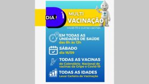 Neste sábado acontece o Dia D de vacinação em Coxim