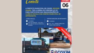 Prefeitura de Coxim inaugura hoje  Clínica Escola e Centro Municipal de Artesanato 