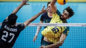 Seleção masculina de vôlei vence o Irã e fica a uma vitória para garantir vaga nas Olimpíadas