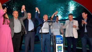 Deputados da ALEMS celebram o ato de sanção da Lei do Pantanal