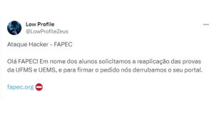 Fapec é alvo de ataque hacker do Anonymous após erros em vestibular da UFMS e UEMS
