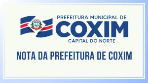 Nota informativa da Prefeitura de Coxim
