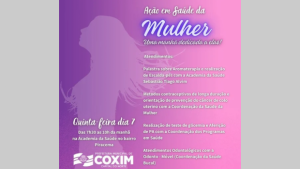 Ação comemorativa pelo Dia da Mulher oferece serviços de saúde gratuitos em Coxim