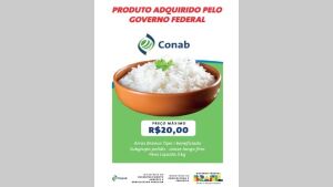 Governo divulga rótulo do arroz que será importado; pacote de 5 kg será vendido por R$ 20,00
