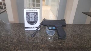 Polícia Militar apreende arma artesanal em Coxim
