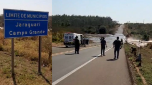 AGORA: Barragem de represa rompe entre Campo Grande e Jaraguari e mobiliza bombeiros