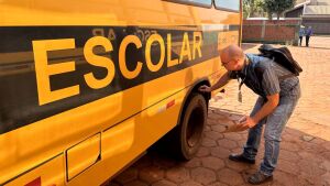 TCE-MS fiscaliza frota de ônibus escolar em Sidrolândia