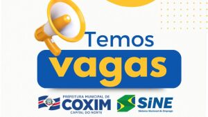 Vagas de emprego disponíveis no SINE de Coxim