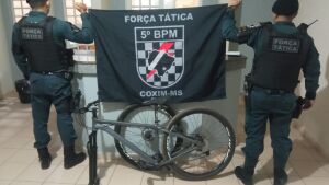 Polícia Militar em Coxim recupera bicicleta furtada em menos de 24 horas e prende autor por receptação 