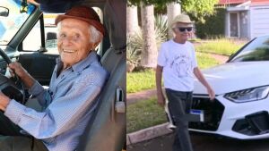 Idoso de 102 anos renova habilitação e se torna o motorista mais antigo de MS: 