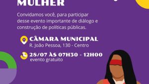 1ª Conferência Municipal dos Direitos da Mulher acontece nesta segunda-feira em Coxim