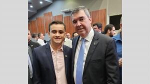 Presidente da Câmara de Coxim, Luiz Eduardo, celebra a vinda do Governador Eduardo Riedel ao Progressistas
