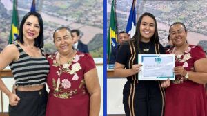 Vereadora Lúcia da AAVC concede Moção de Congratulação a Érica Prado e Mayara Dayane