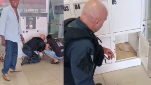 Criança de 3 anos fica presa em armário de banco em MS