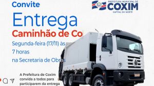 Coxim recebe caminhão de coleta e população está convidada para a solenidade